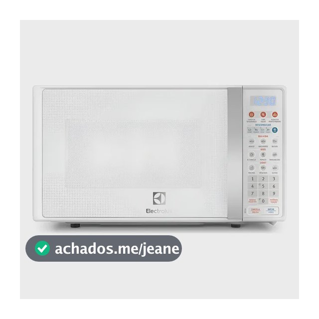 Micro-ondas MTO30 20L Com Função Tira Odor e Descongelar Cor Branco Electrolux