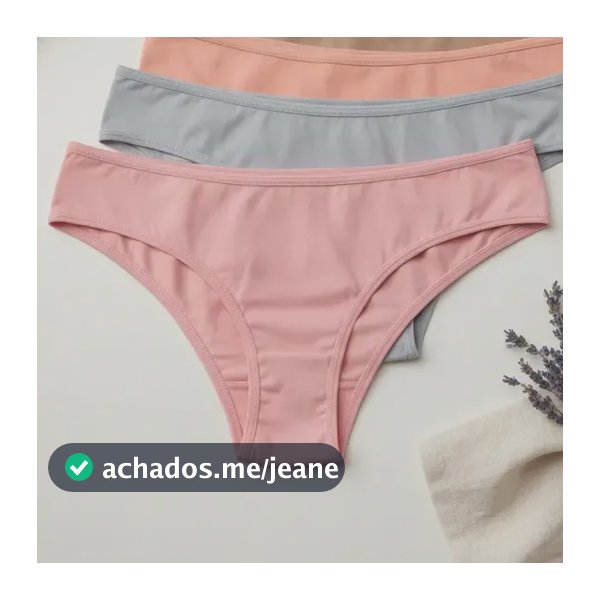 Kit 10 Calcinhas Algodão Tanga Lisa Conforto Basica Feminina