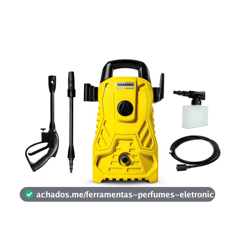 Lavadora de Alta Pressão Kärcher Compacta 1.500 PSI/Libras 1400W 300L/h com Aplicador de Detergente e Lança Regulável 220v
