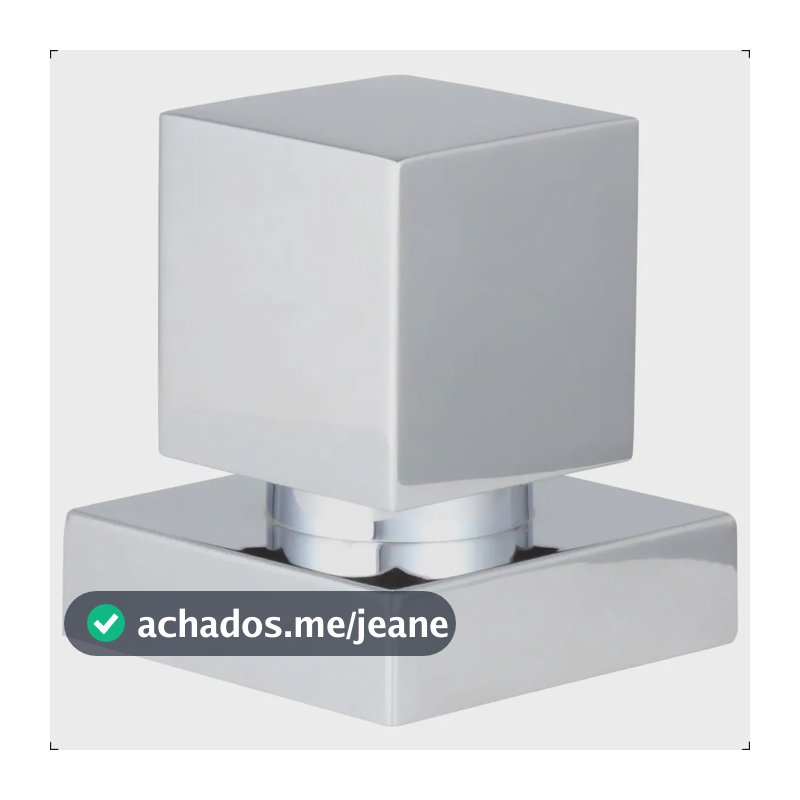 Acabamento Para Registro Base Docol Pressão Ou Gaveta 20 Estrias Quadrado Banheiro Chuveiro 1/2 E 3/4 Cromado Brilhante