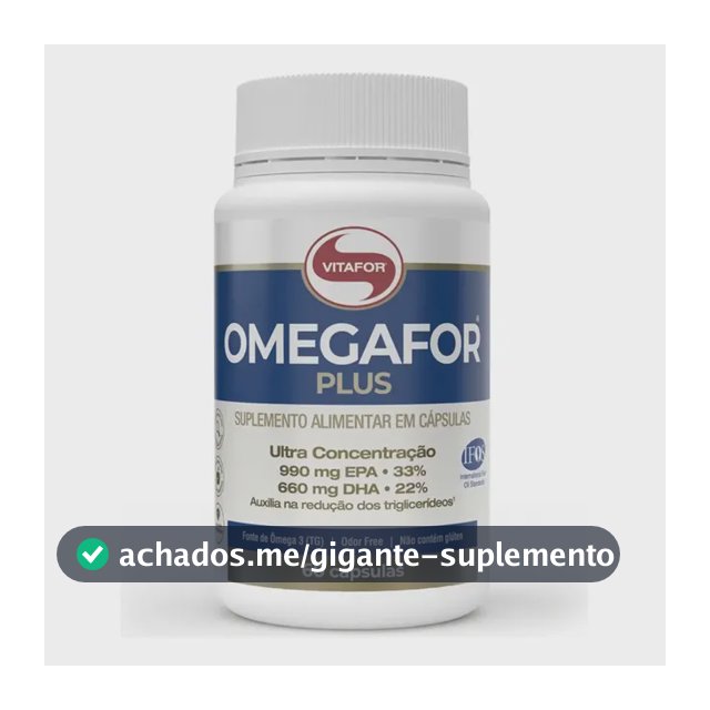 Ômega 3 Vitafor Omegafor Plus 60 Cápsula Epa Dha Selo Ifos Sem Sabor