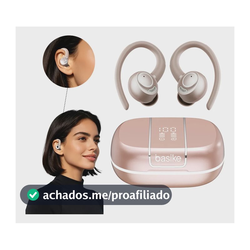 Fone de Ouvido Basike In-Ear Bluetooth 6.0 TWS com Cancelamento de Ruído ENC