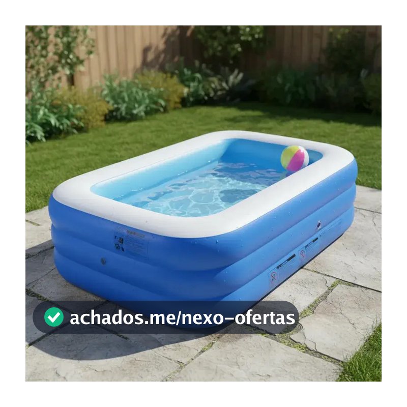 Piscina Inflável De Pvc Resistente Infantil Grande 330l Cor Azul