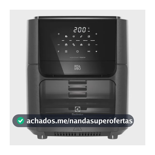 Air Fryer Forno 5 em 1 12L 1700W Digital 1 Bandeja Antiaderente 5 modos preparo 7 Receitas Programadas Aviso Sonoro Fritadeira Elétrica sem Óleo Forno Bancada Electrolux EAF85 Grafite