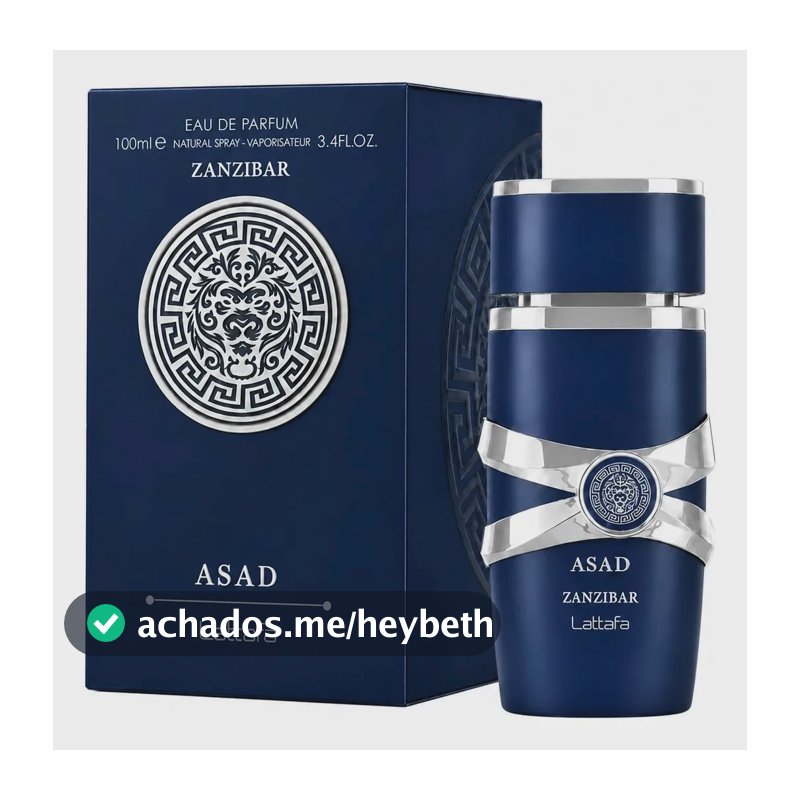 Perfume Masculino Árabe Asad Zanzibar Lattafa Original