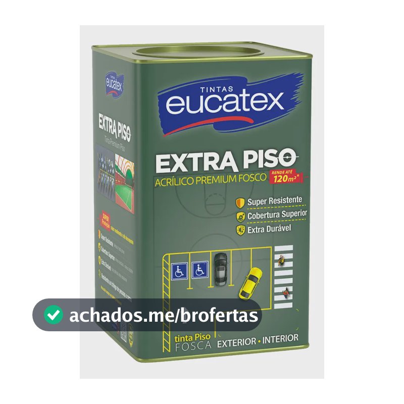Tinta Eucatex Extra Piso Premium 18 Acabamento Fosco Cor Cinza Escuro | Lata 18 Litros