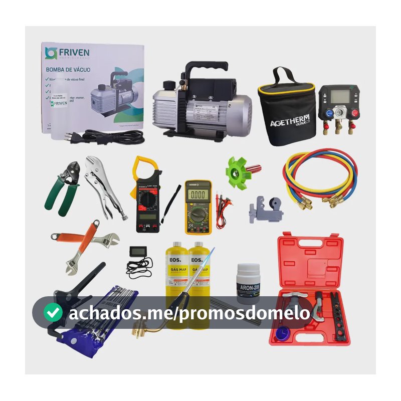 Kit Ferramenta Refrigeração Ar-condicionado Manifold Digital
