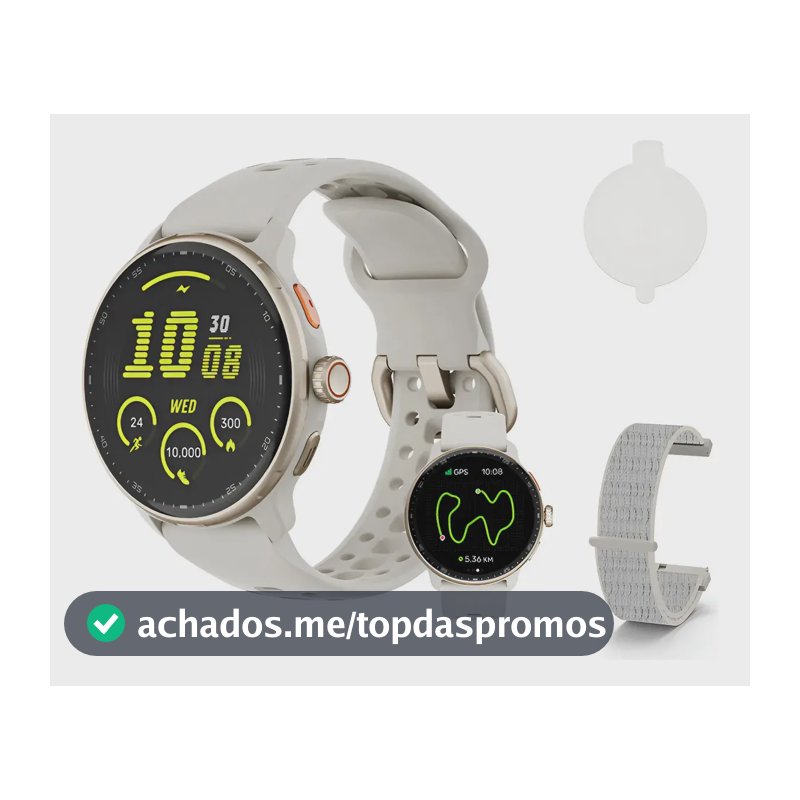 Relógio Inteligente Gps Smartwatch Amoled 3atm Sport Gps Caixa Cinza