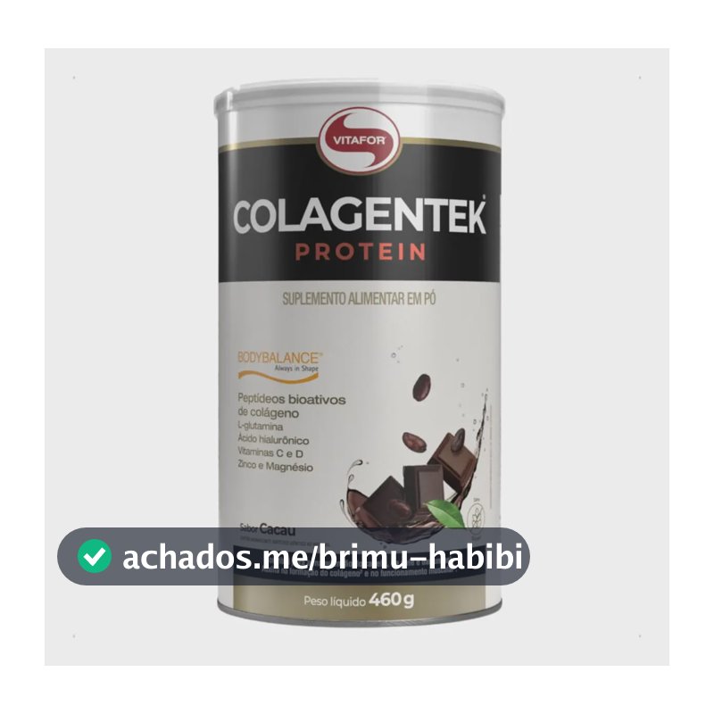Suplemento Com Colágeno Colagentek Protein Cacau 460g Vitafor