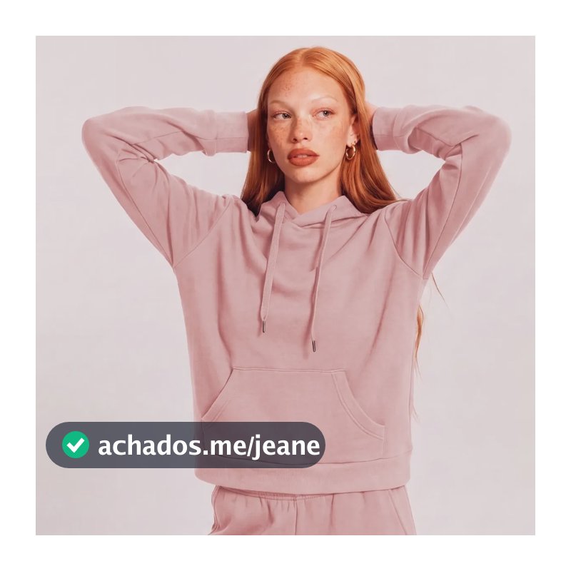 Moletom Canguru Feminino Peluciado Soft Com Capuz Style Box M Rosa Blush Blusa De Frio Inverno Casaco