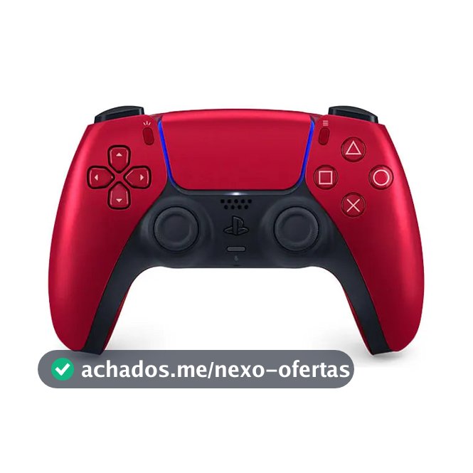 Controlador Joystick Sem Fios Dualsense para Ps5 Vermelho Vulcânico