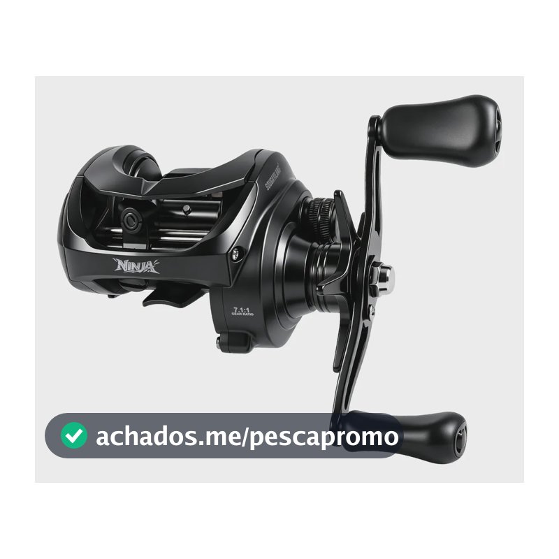Carretilha De Pesca Tamanho Grande 7+1 Bb 7,1:1 Drag 20kg Preto Esquerdo