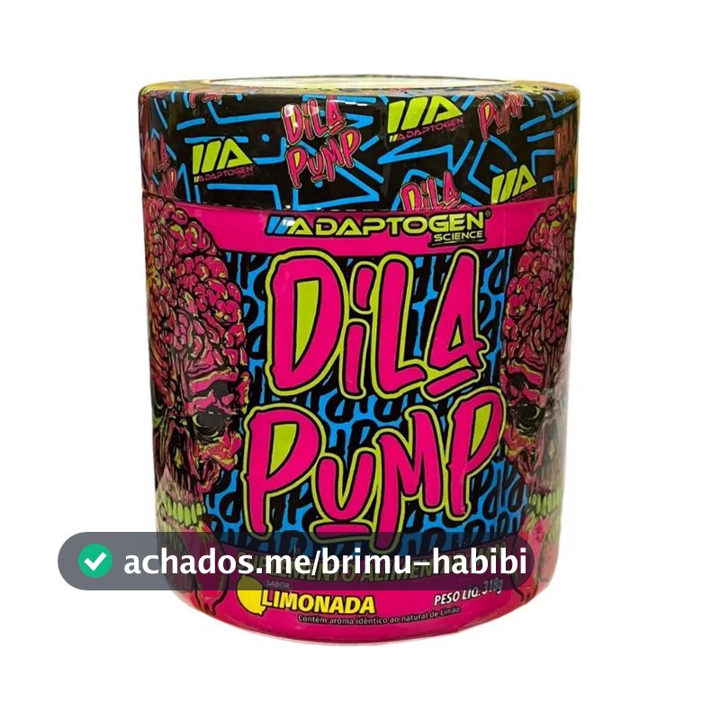 Suplemento em pó Adaptogen Science Intra Treino Beta Alanina Dila Pump sabor Limonada x 318g