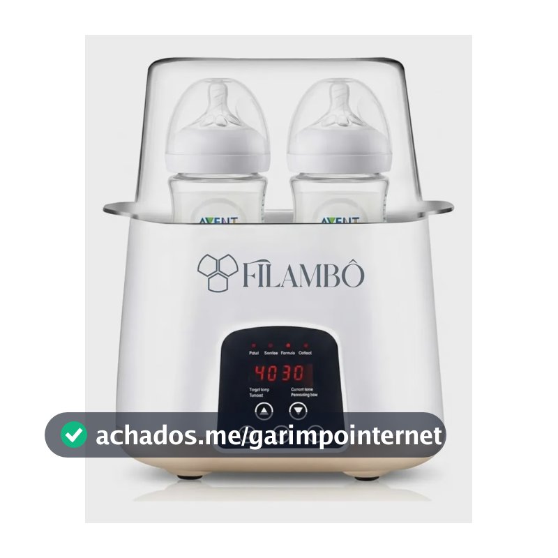 Esterilizador Aquecedor De Mamadeira Leite Bebê Automático Branco MARCA FILAMBÔ
