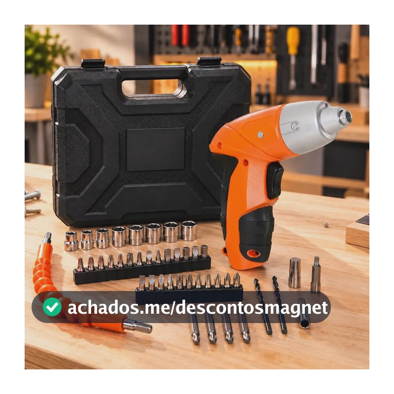 Parafusadeira Sem Fio 4,8v Kit 45 Peças Knakasaki Laranja 127/220v 50/60hz