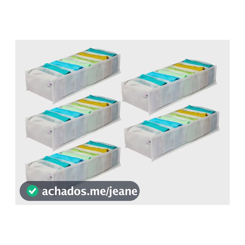 Organizador de Gavetas Dobrável Tnt 80 Kit 5 Grande