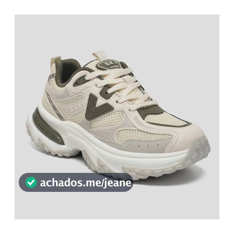 Tênis Feminino Chunky Tratorado Via Marte 339-002 Original Marfim/militar 38.0 Br