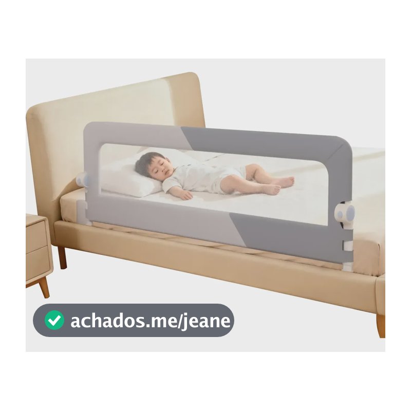 1.2mgrade De Cama Bebê, Barreira De Proteção Anti Quedaberço Cinza Grade Proteção Cama Box Berço Criança Altura Ajustável
