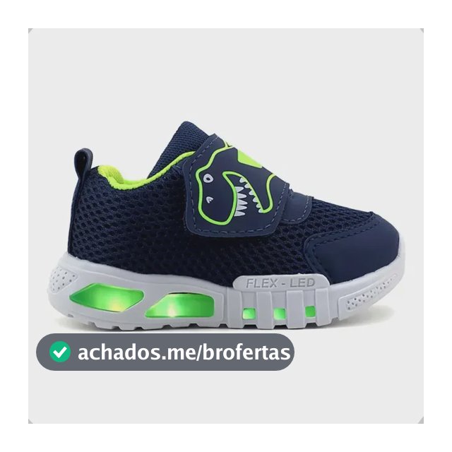 Tênis Infantil Masculino Com Luzes Led Promoção Top As328