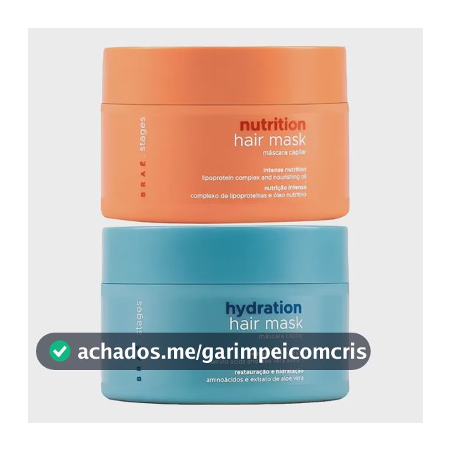 Máscaras De Tratamento Nutrição + Hidratação Stages - Braé