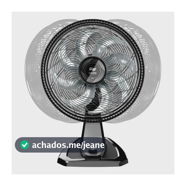 Wap Flow Turbo WV01PR 2 em 1 - 50 cm - 60 - Preto Cinza - Plástico - 8