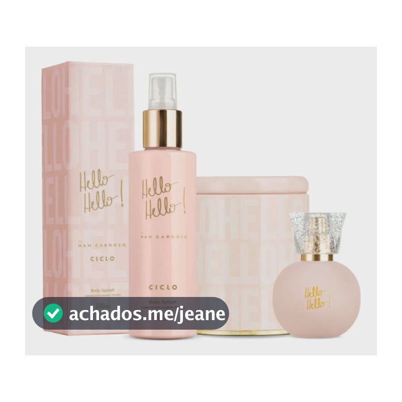 Ciclo Hello Hello! Feminino para Perfumação com Body Splash e Deo Colônia