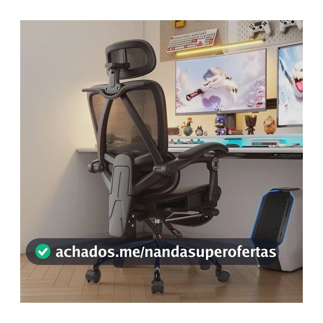 Cadeira De Escritório Ergonômica Premium Python Fly Cor Preto Material do estofamento Malha elástica