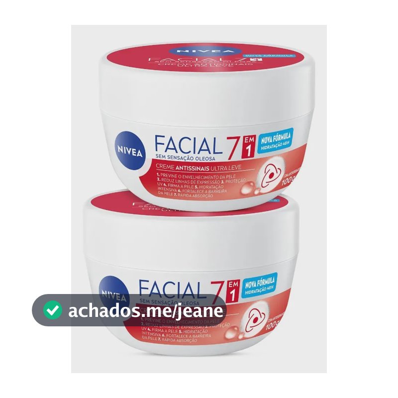 Kit Creme Facial Nivea Antissinais 7 Em 1 2 Unidades Todo Tipo De Pele Dia/noite