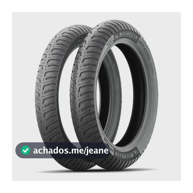 Pneu 80/100-18 + 90/90-18 Sem Câmara Michelin City Extra