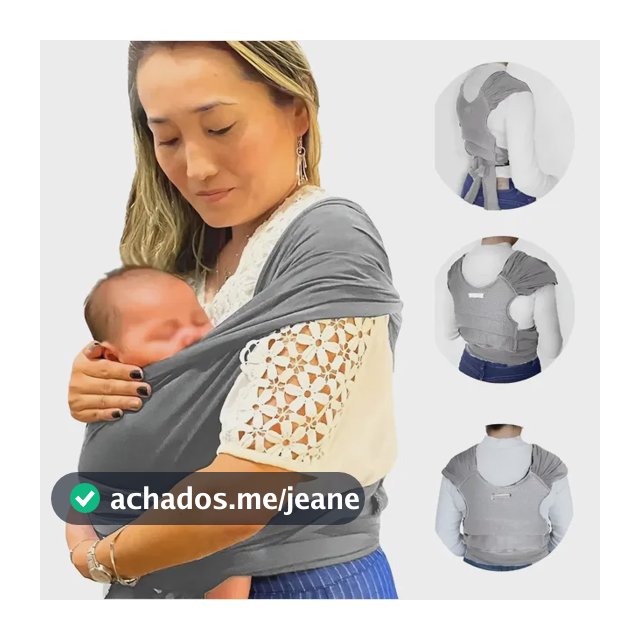 Sling Bebe Canguru Facil Pronto Vestir Carregador Wrap