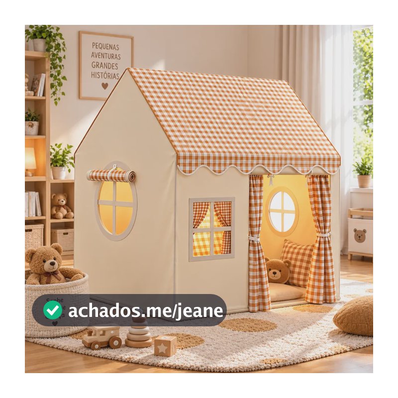 Tenda Infantil Casinha Jogo Secret Base Bege