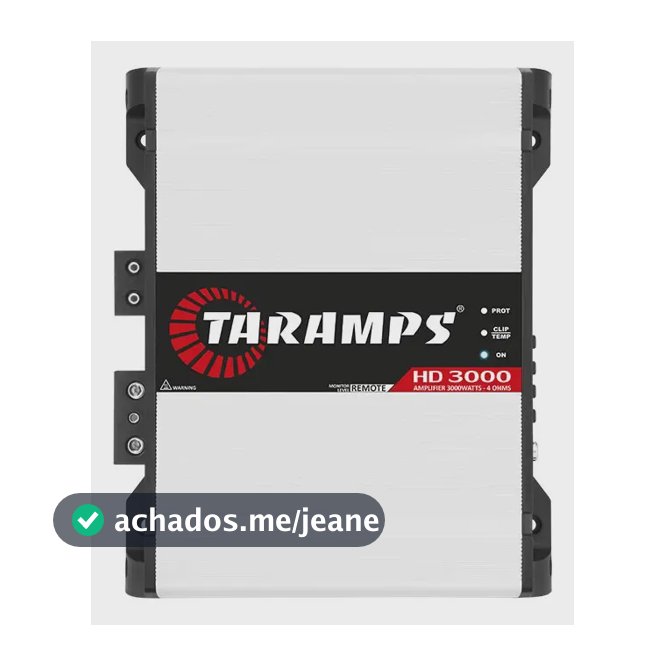 Módulo Amplificador Taramps HD3000 de 3000W RMS para Som Automotivo