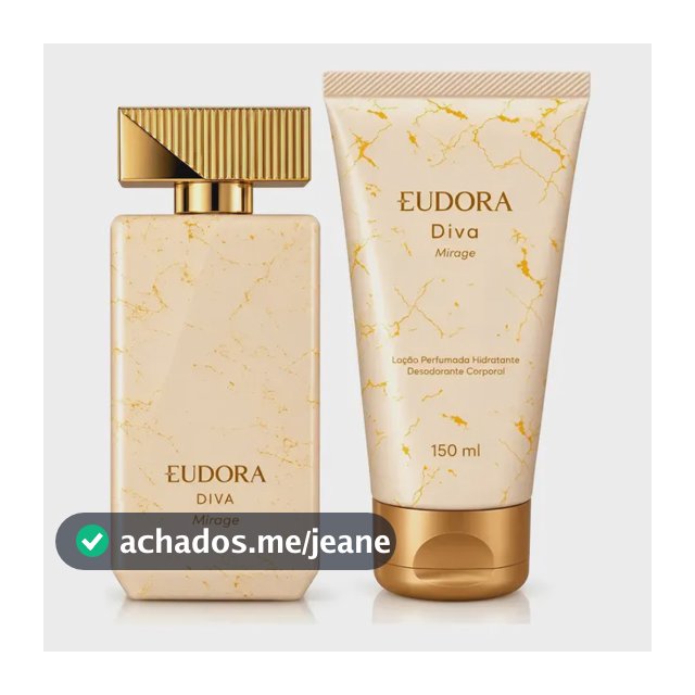 Combo Eudora Diva Mirage Colônia E Loção Hidratante 150ml