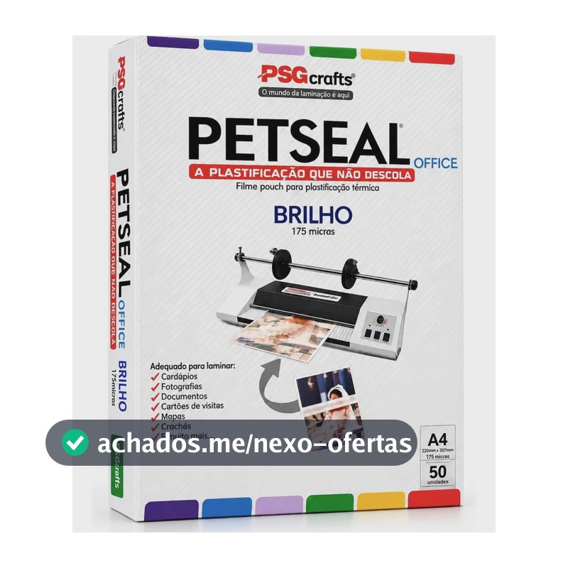 Petseal Brilho A4 (220 X 307 X 0,07mm) Cx C/ 50 Pcs