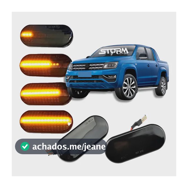 Par Seta Pisca Sequencial Vw Amarok Paralama Lateral Led
