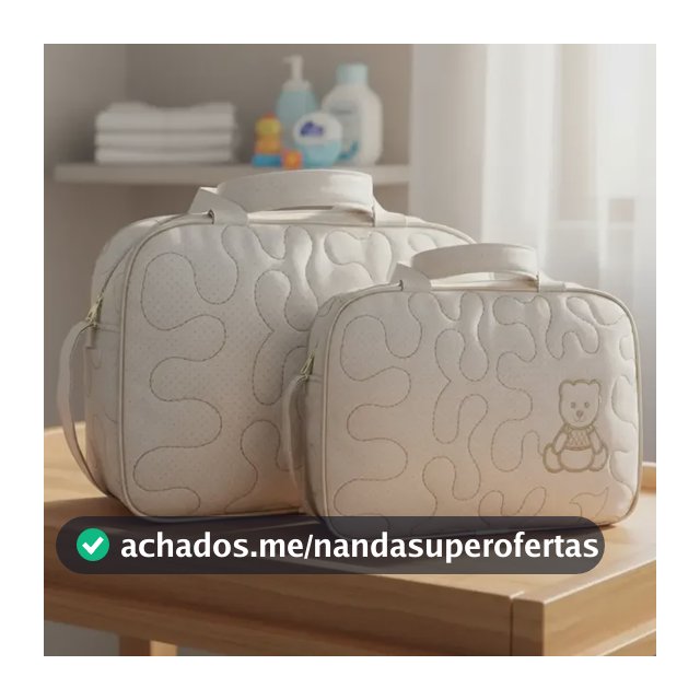 Kit Bolsa Maternidade + Fresqueira Menina Menino Promoção Bege