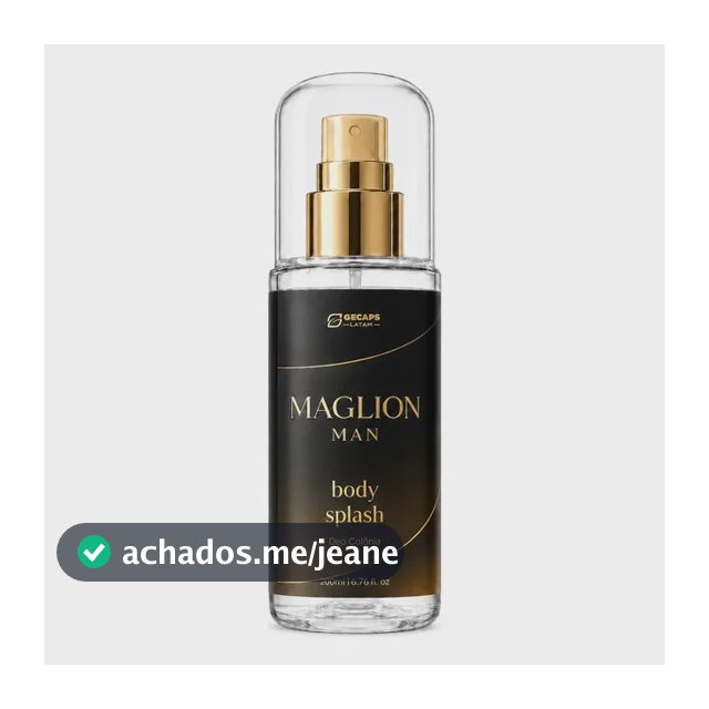 Body Splash Deo Colônia Masculino Maglion Man Gecaps Latam 200ml Cítrico