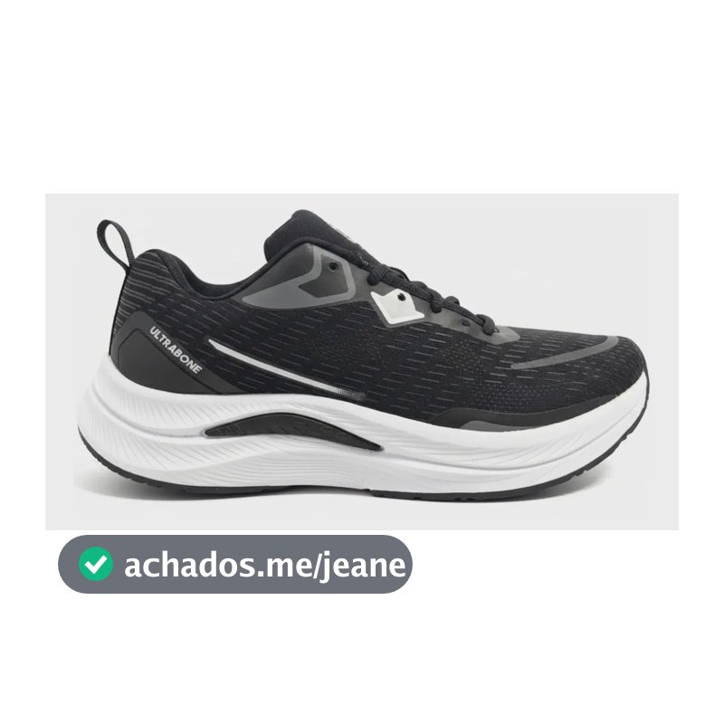Tênis Feminino Esportivo Caminhada Academia Corrida Treino Preto 35,0 Br