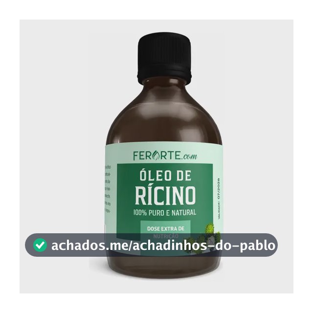 Óleo Vegetal De Rícino 100% Puro Vegano 100ml Neutra