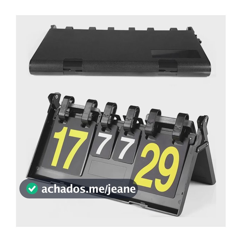 Placar De Mesa Contador De Pontos Dobrável Manual Portátil Preto An (anatômico)