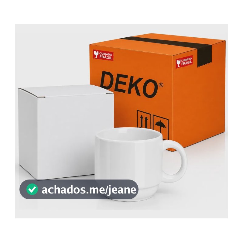 Kit 24 Uni Caneca Cerâmica 180ml Branca Resinada Sublimação Branca Branca Liso