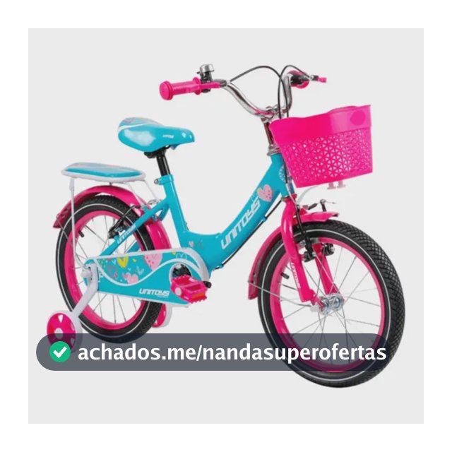 Bicicleta Passeio Aro 16 Para Crianças Unitoys Love Tiffany Com Cesta