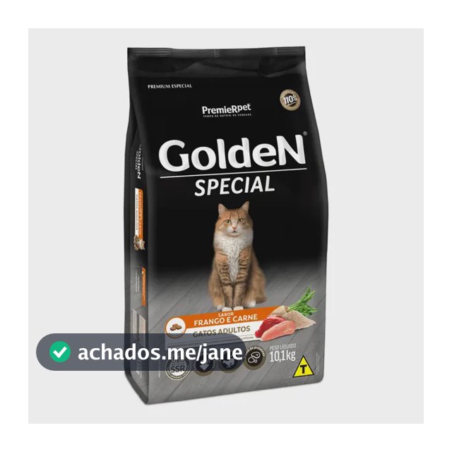 Ração Golden Special Gatos Adultos Frango E Carne 10,1 Kg