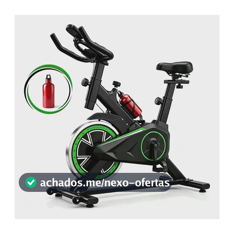 Bicicleta Ergométrica Mb-q7 Capacidade Máxima 120 Kg Verde 127/220v