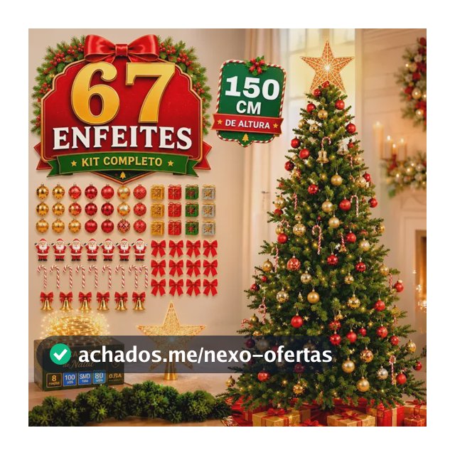 Árvore Natal Pinheiro 150cm Enfeitada Decorada Promoção Luxo