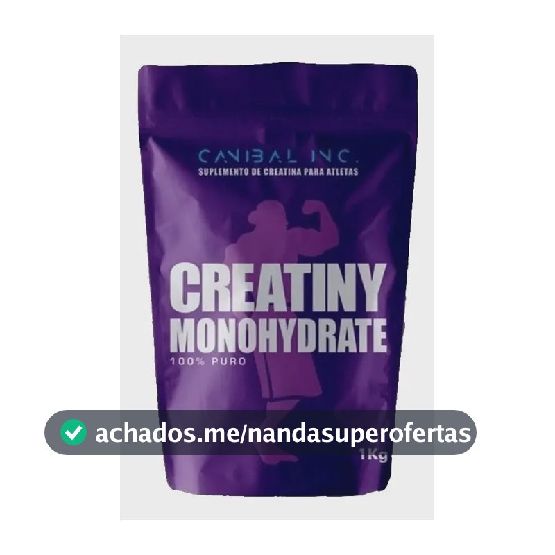 Creatina Monohidratada Canibal Inc 1kg Pó Sabor Natural Sem Glúten