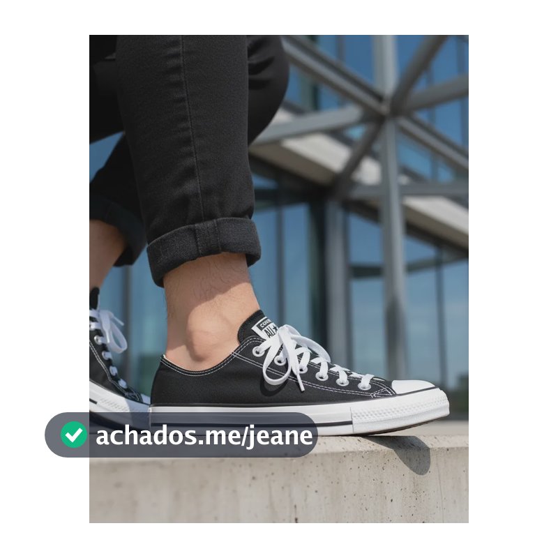 Tênis Chuck Taylor Cano Curto All Star Converse Preto Cru Preto Liso 37 Br