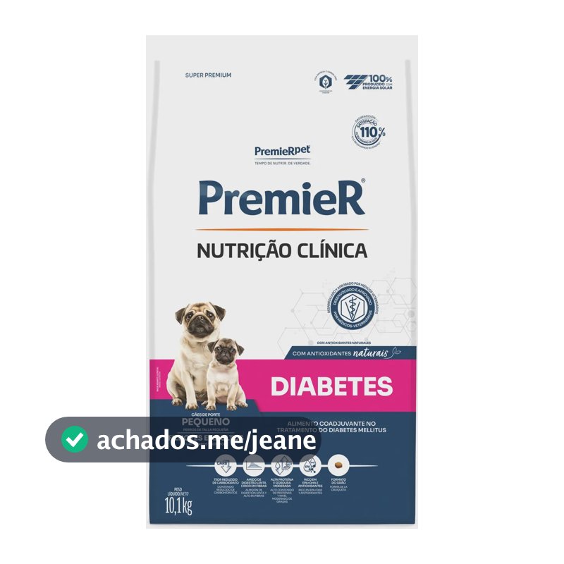 PremieRpet Nutrição Clínica Diabetes Cão Ração Seca 10,1kg