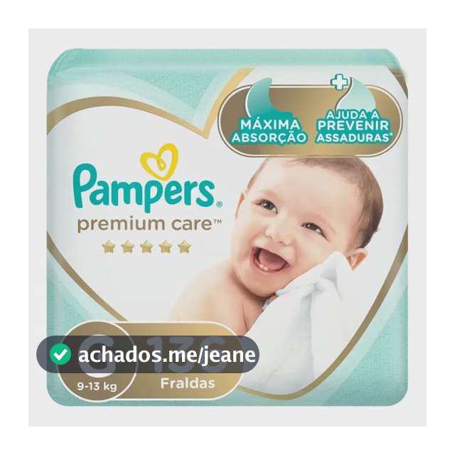 Fralda Pampers Premium Care Tamanho G - 136 Unidades