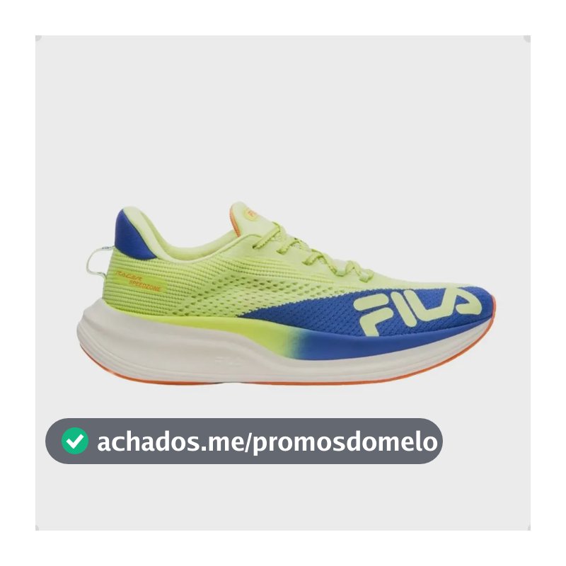 Tênis Fila Feminino Racer Speedzone Corrida Running Verde/azul Royal/laranja 36 Br
